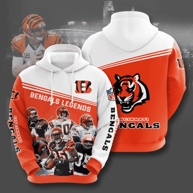 CINCINNATI BENGALS 3D All Over Print Hoodie & Zip Hoodie