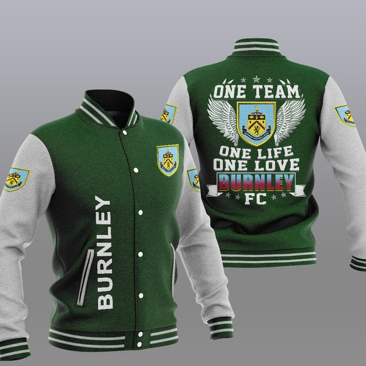 Burnley FC Green One Team Baseball Jacket
