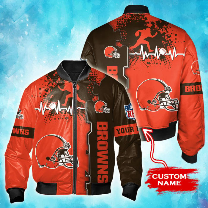 Cleveland Browns Personalized Thick Bomber Jacket CSBBT149