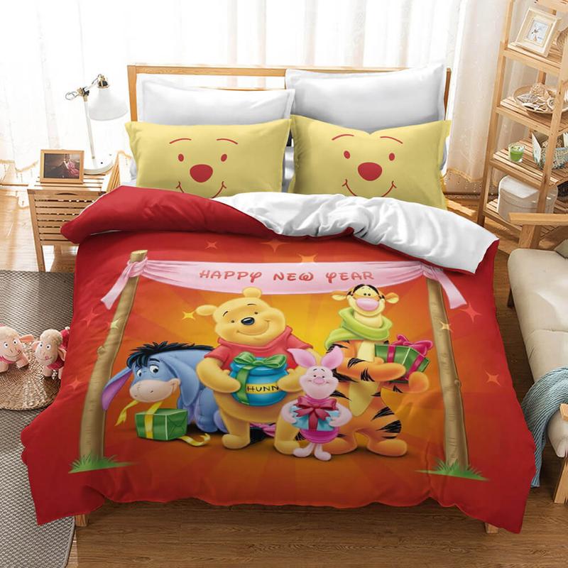 WTP Bedding Set DN Pooh And Friends Happy New Year Duvet Covers
