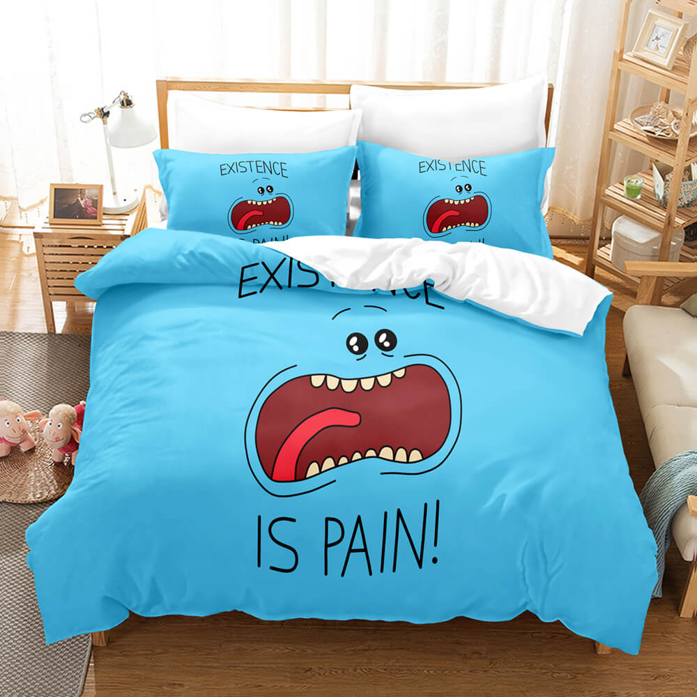 Rick And Morty Bedding Set Rick And Morty Existence Is Pain Duvet Covers