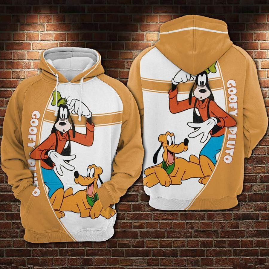 Fan Gift, Pluto And Goofy Aop Hoodie