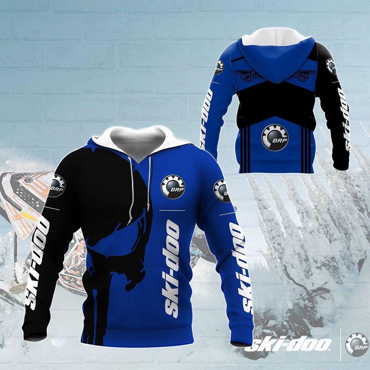 Skull Ski-doo Racing Team 7k756 Zip Hoodie Hoodie Ii0