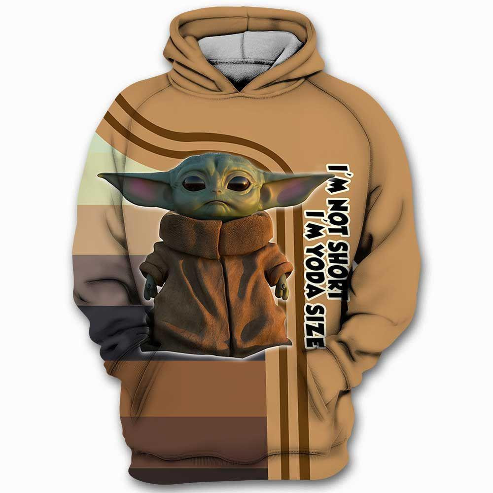 Im Not Short Im Yoda Size Yoda Star Wars Aop Hoodie