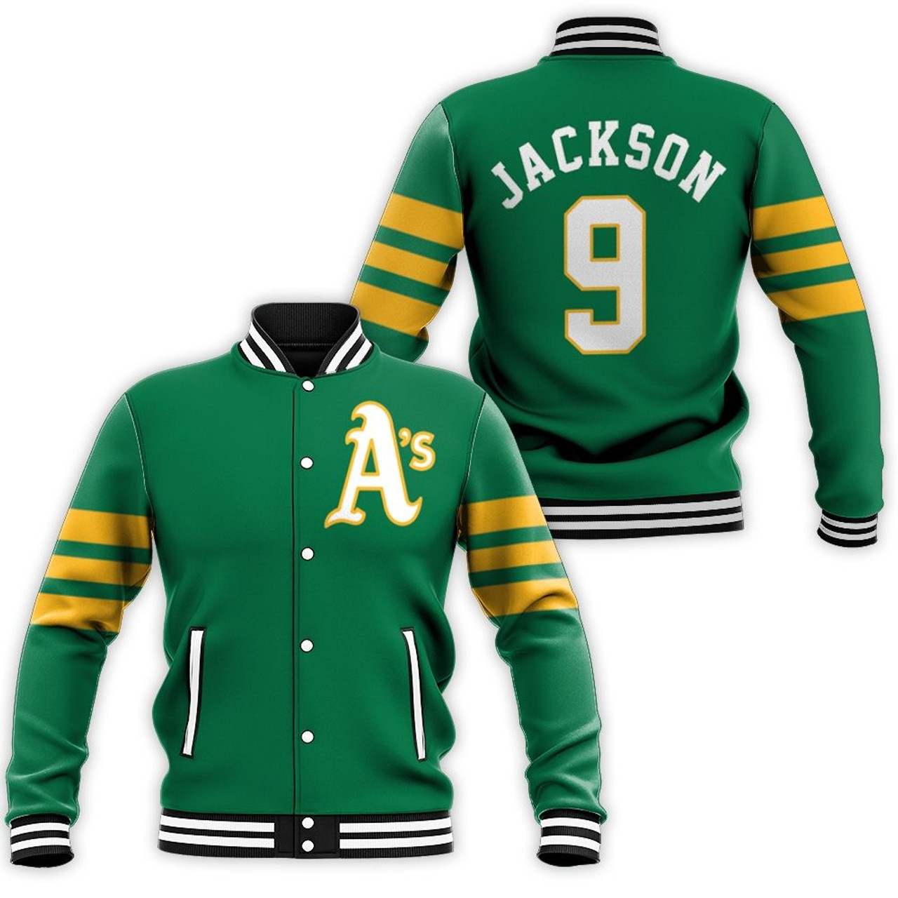 Oakland Athletics Reggie Jackson 9 2020 Baseball Jacket