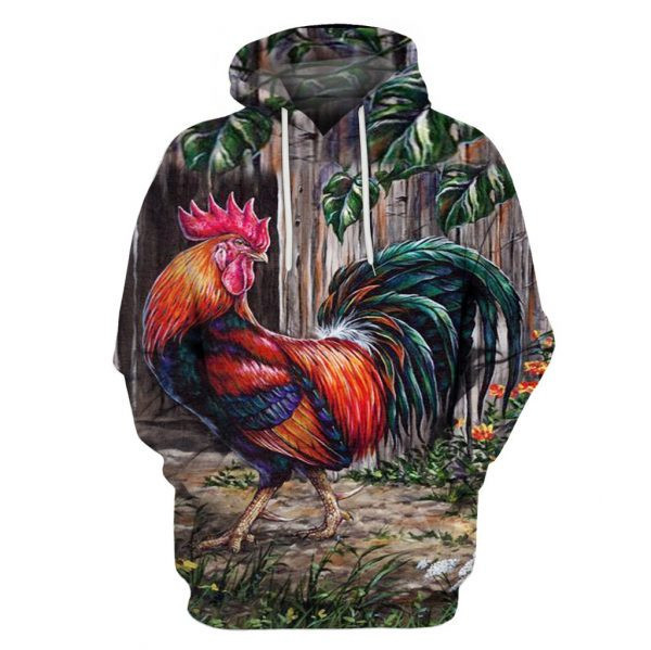 Rooster 3D All Over Print Hoodie & Zip Hoodie