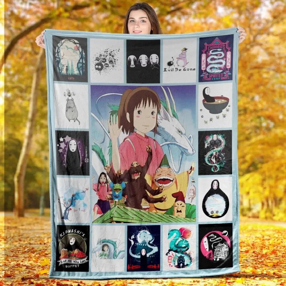Spirited Away Blanket Cozy Fleece Sherpa Blanket