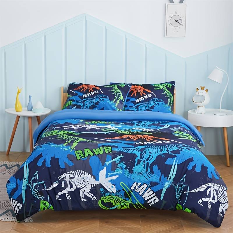Dinosaur Bedding Set Rawr Dinosaur Fossil Graphic Duvet Covers