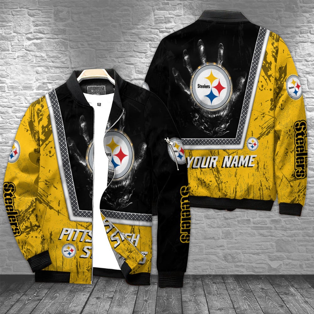 Pittsburgh Steelers Personalized Bomber Jacket BG531