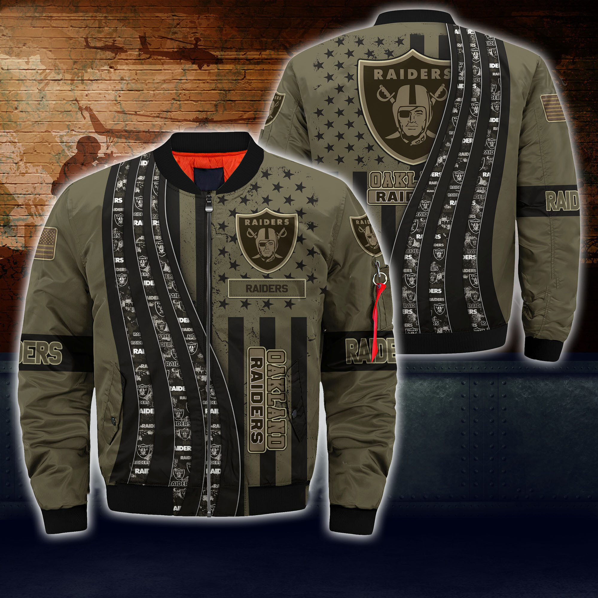Las Vegas Raiders Thick Bomber Jacket CS93