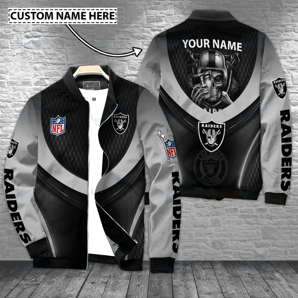 Las Vegas Raiders Personalized Bomber Jacket BG474