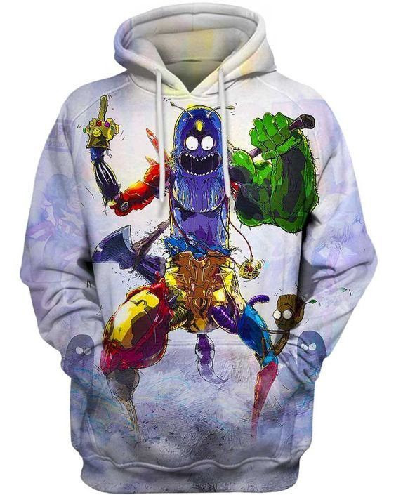 Crazy Pickle Rick Rick And Morty 3D All Over Print Hoodie & Zip Hoodie