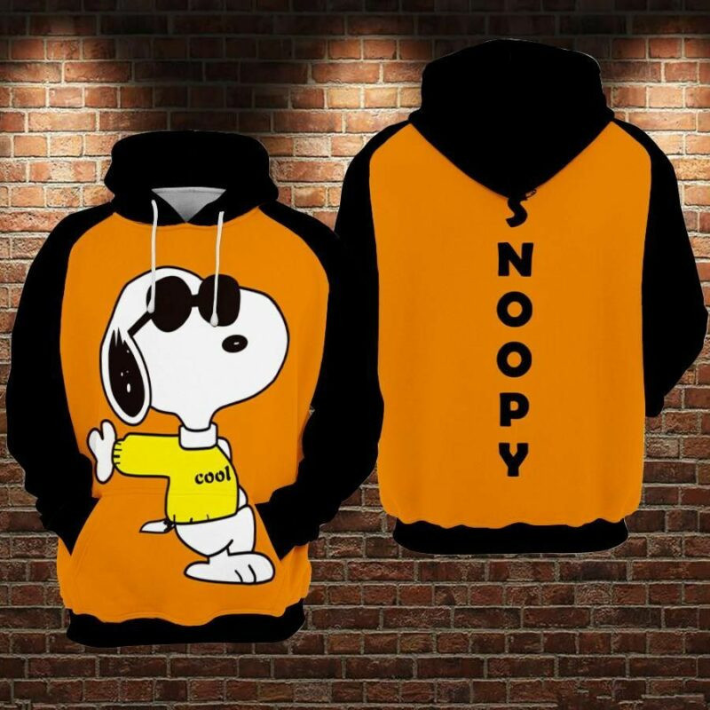 Snoopy Cool Cartoon Peanuts 8 Over Print 3d Hoodie Zip Hoodie