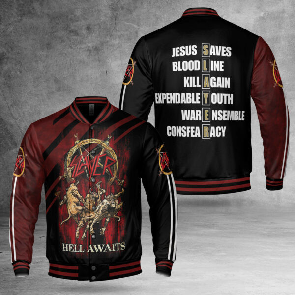 Slayer Rock Band Hell Awaits Trending Baseball Jacket 455 141