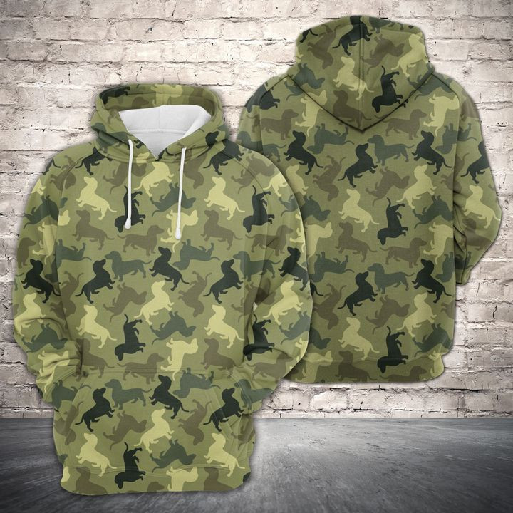 Amazing Camouflage Of Dachshund 3D All Over Print Hoodie & Zip Hoodie