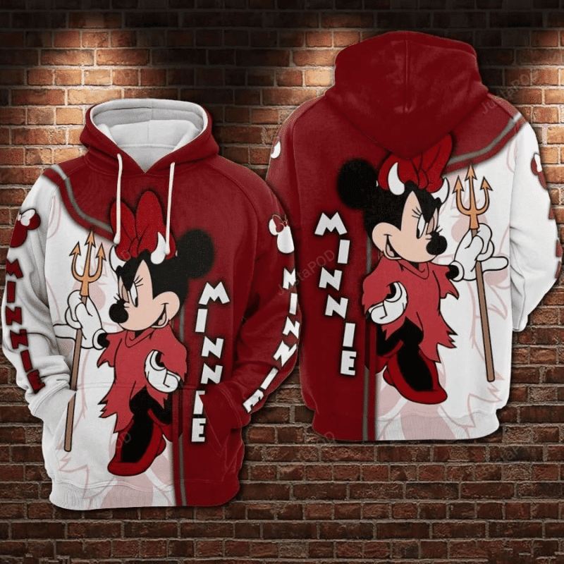 Minnie Mouse Movies Red 3d13 All Over Print Hoodie, Zip-up Hoodie