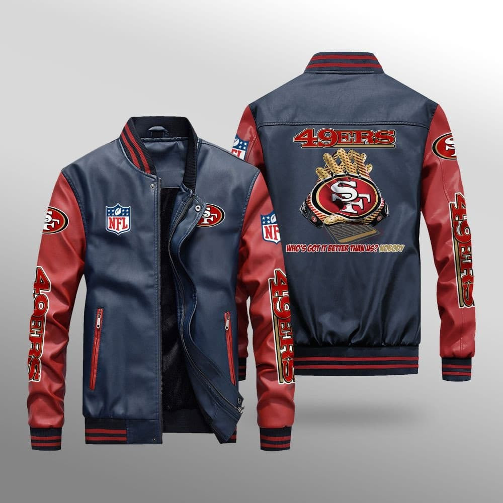 San Francisco 49ers Leather Bomber Jacket BG21