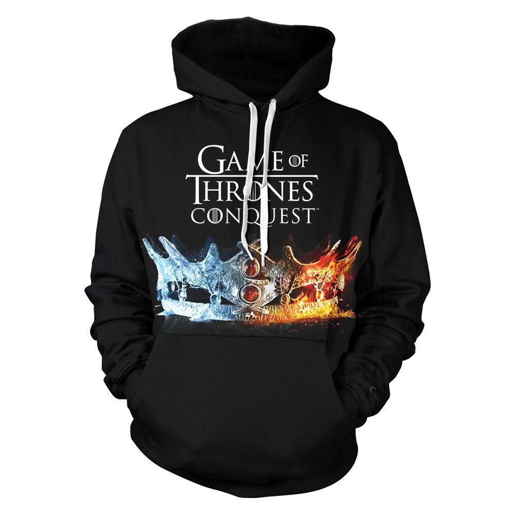 Unisex Crown 3D All Over Print Hoodie & Zip Hoodie