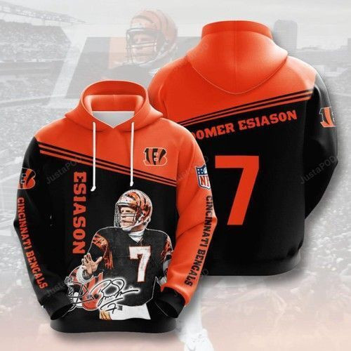 Cincinnati Bengals Esiason 7 3D All Over Print Hoodie & Zip Hoodie