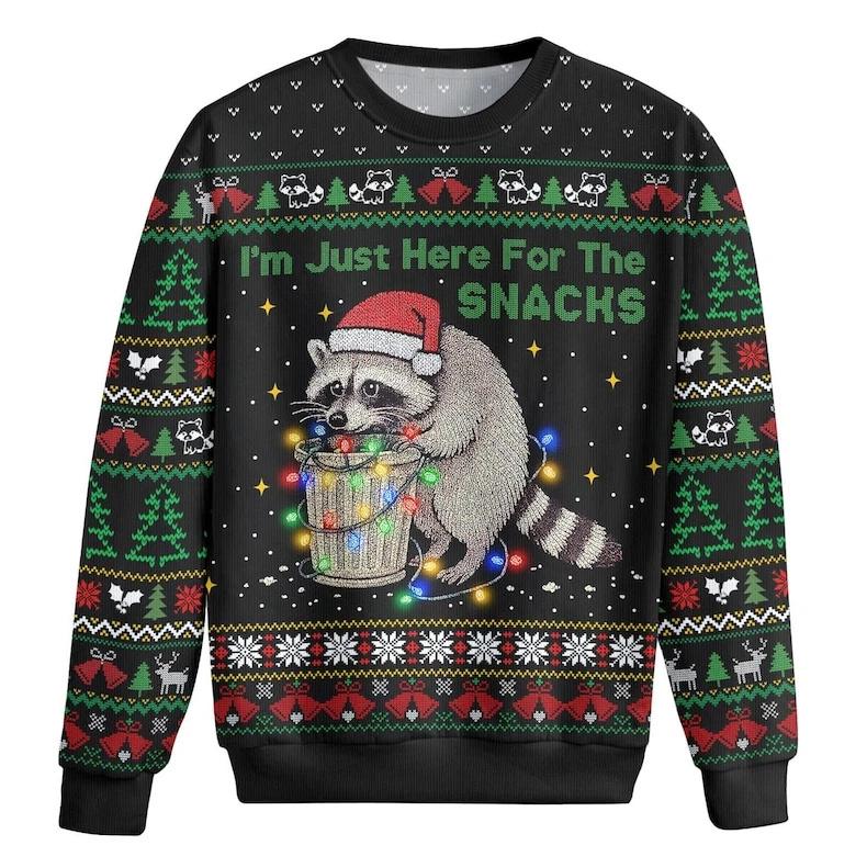 Christmas Raccoon Ugly Christmas Sweater