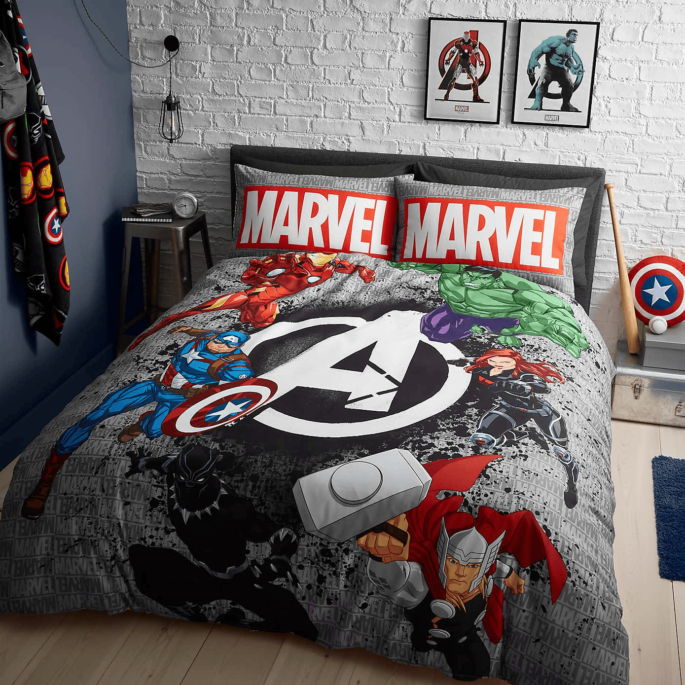 MV Bedding Set Avengers Logo And Heroes Duvet Covers