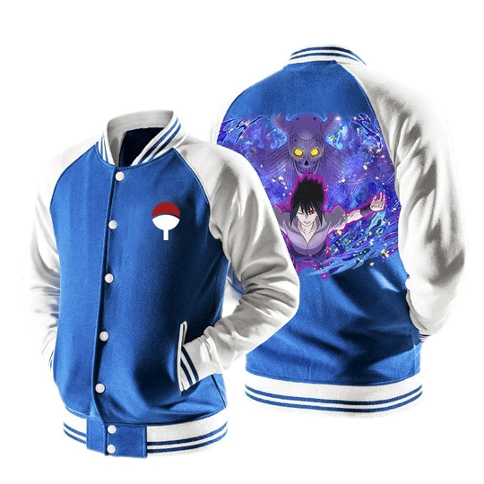 Naruto Bad Sasuke Mangekyo Sharingan Susanoo 2 Baseball Jacket 495