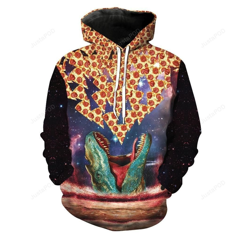 Pizza Eating T-Rex 3D All Over Print Hoodie & Zip Hoodie