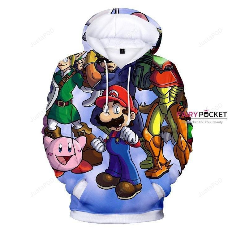 Super Mario Bros. Mario 3D All Over Print Hoodie & Zip Hoodie