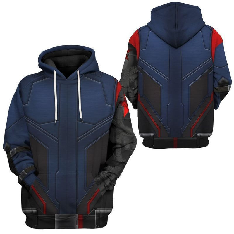 New Winter Soldier Over Print 3d Hoodie Zip Hoodie