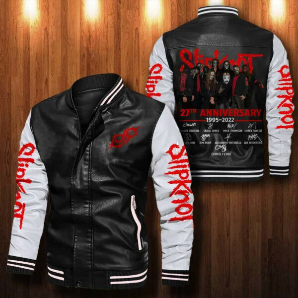 Slipknot 27th Anniversary 1995 2022 Leather Bomber Jacket 24