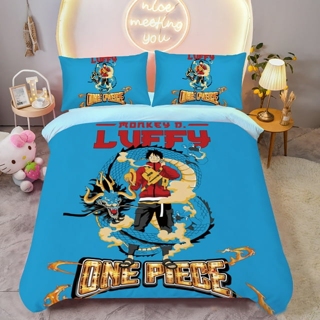 One Piece Bedding Set Monkey D Luffy One Piece Dragon Duvet Covers