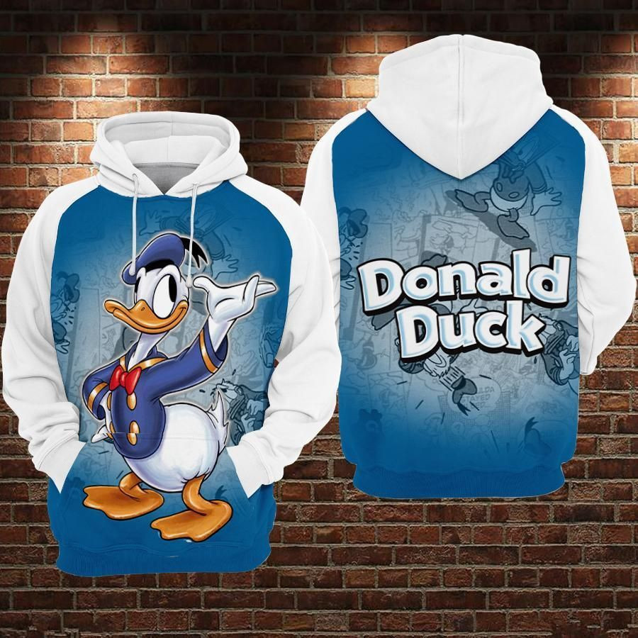 Donald Duck Movies Over Print 3d Hoodie Zip Hoodie 61