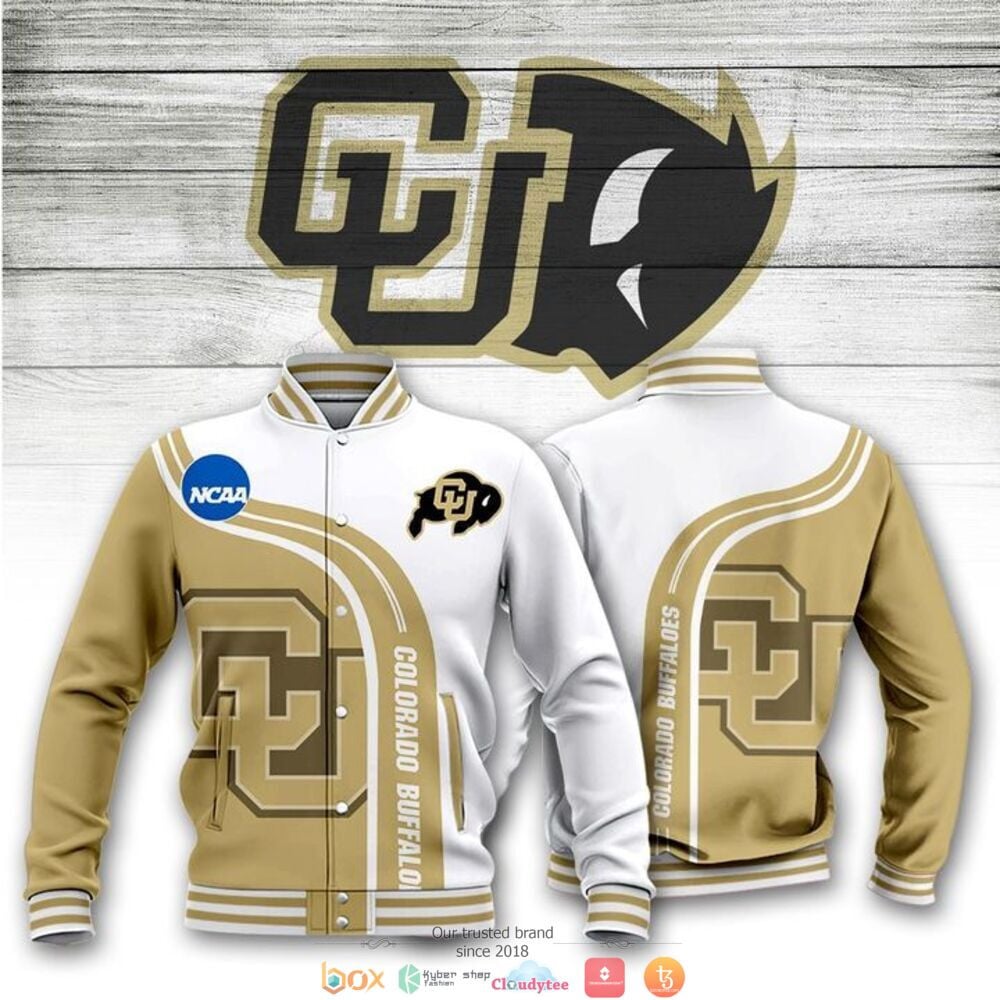 Colorado Buffaloes White Gold Baseball Jacket