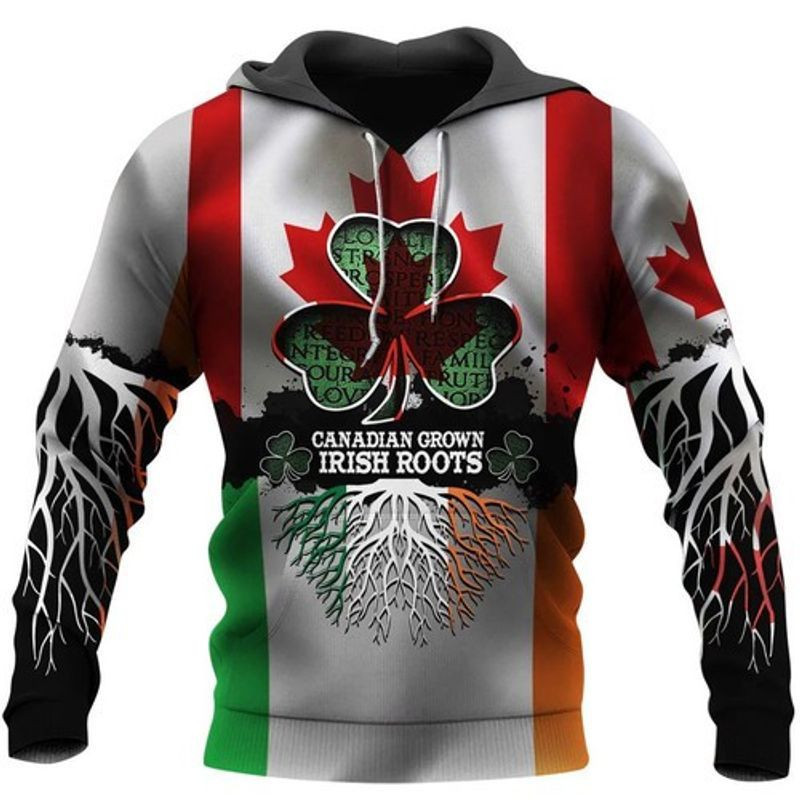 Clover Canadian Grown Irish Roots 3d Hoodie