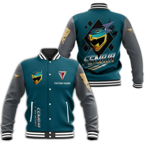 Gearhumans 3d Power Rangers Hyperforce Fenrir Custom Name Baseball Jacket 35, Gift Lover Baseball Jacket 389