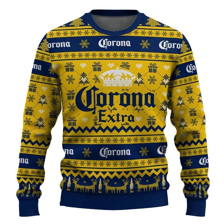 Corona Extra Snowing Ugly Christmas Sweater