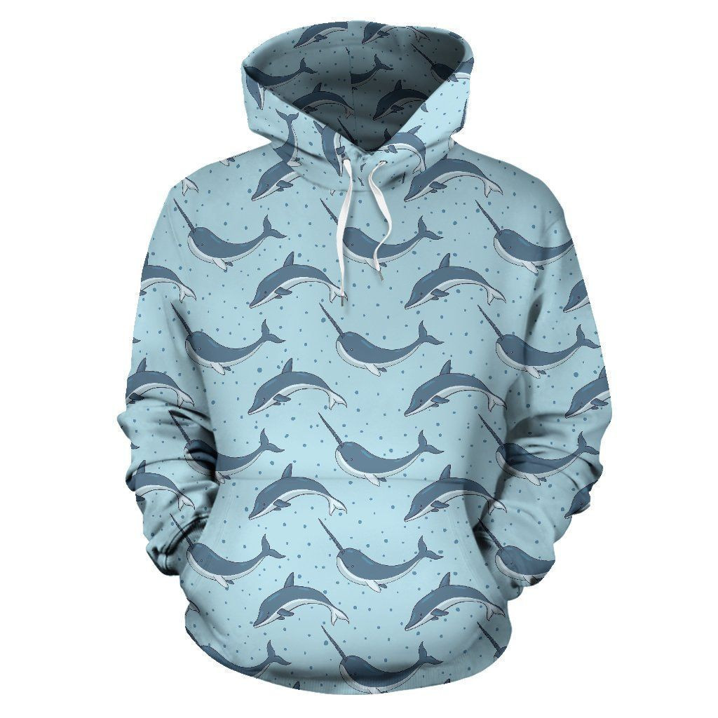 Narwhal Dolphin Print 3D All Over Print Hoodie & Zip Hoodie