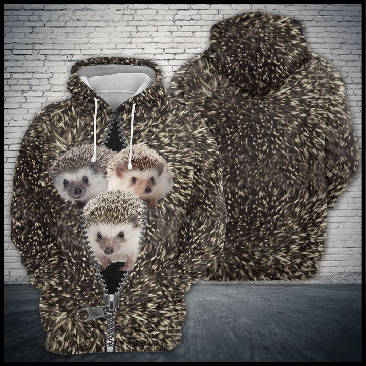 Three Hedgehogs 3D All Over Print Hoodie & Zip Hoodie