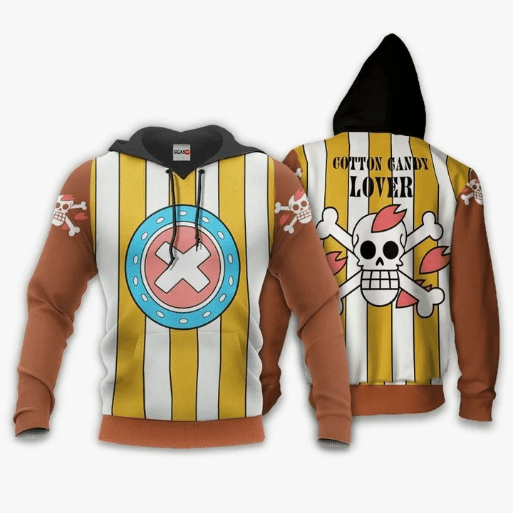 One Piece Chopper Cotton Candy Lover 3d Hoodie Zip Hoodie