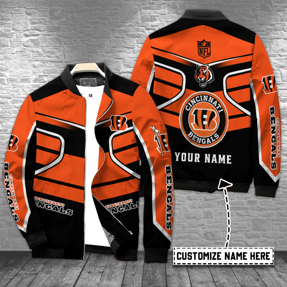Cincinnati Bengals Personalized Bomber Jacket BG833