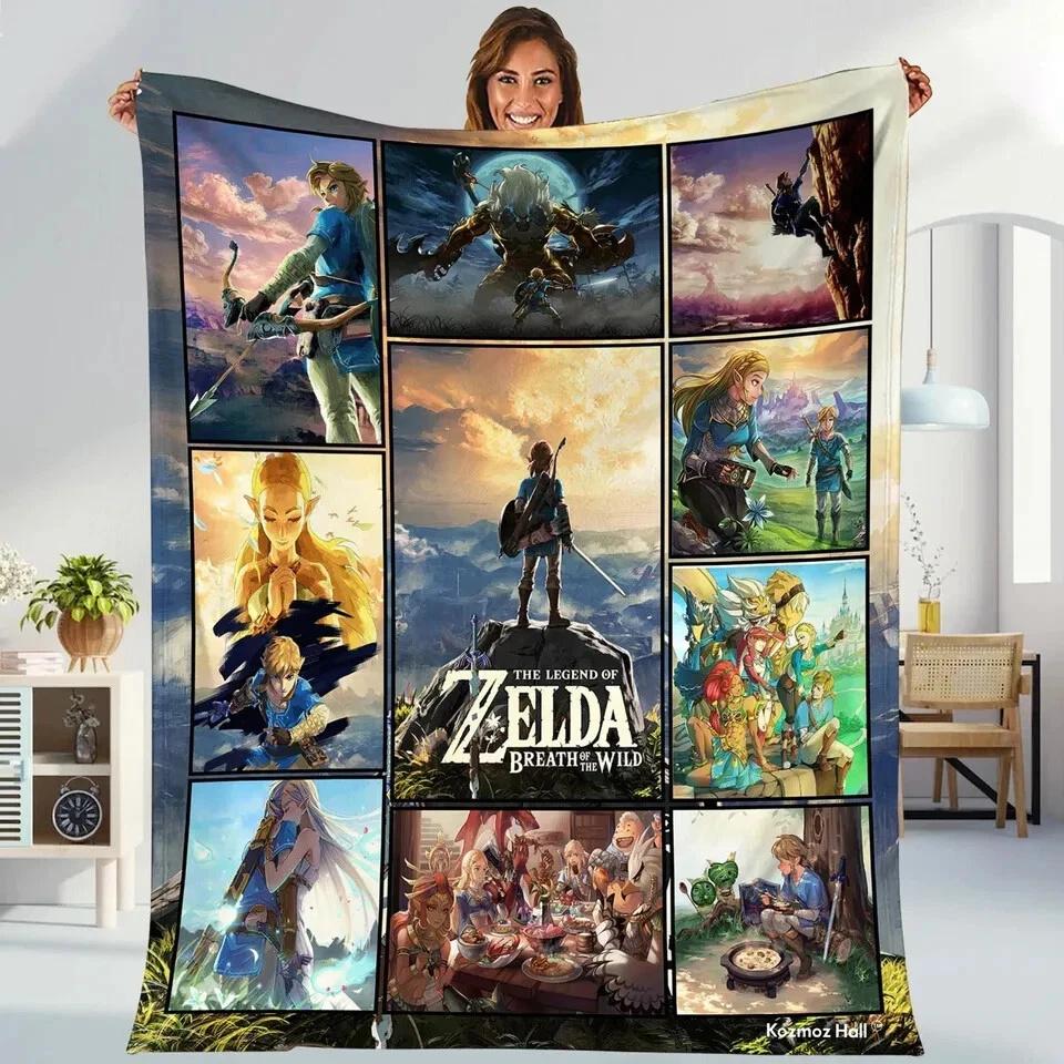 Zelda Tears Of The Kingdom Fleece Sherpa Blanket