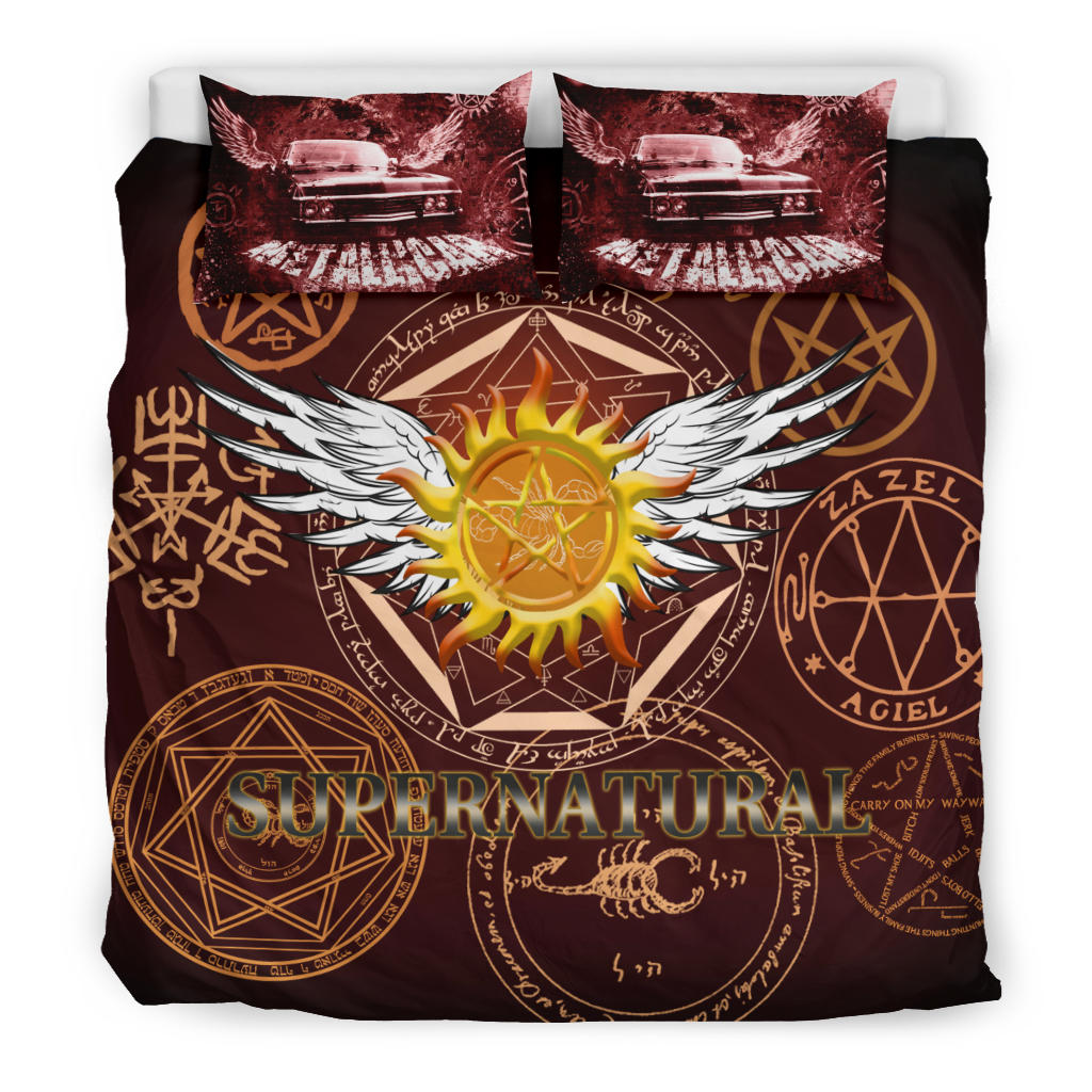 Supernatural Bedding Set Supernatural Symbol Sam Dean Winchester Duvet Covers