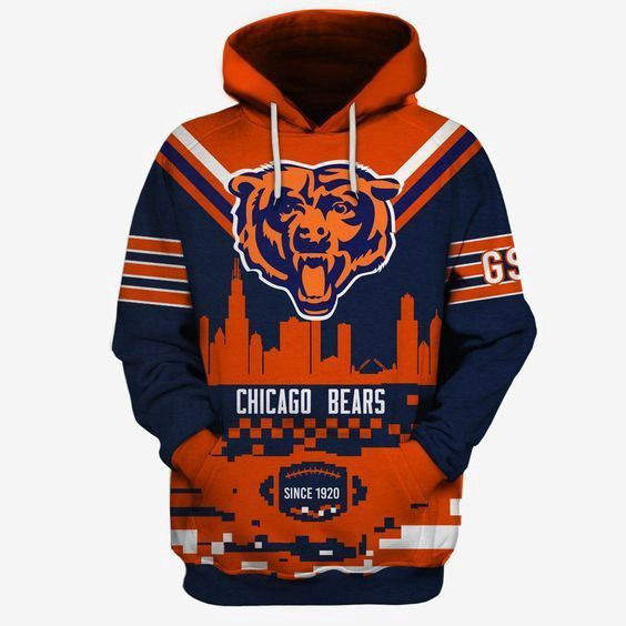 Chicago Bears Ncaa Football Anniversary 3D All Over Print Hoodie & Zip Hoodie