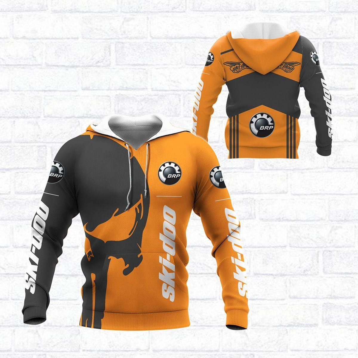 Skull Ski-doo Racing Team 7k808 3d Zip Hoodie Hoodie Ii0