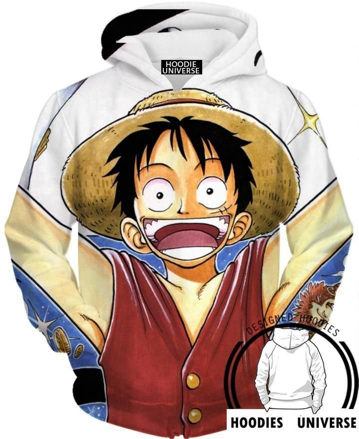 LUFFY LAUGHING 3D All Over Print Hoodie & Zip Hoodie