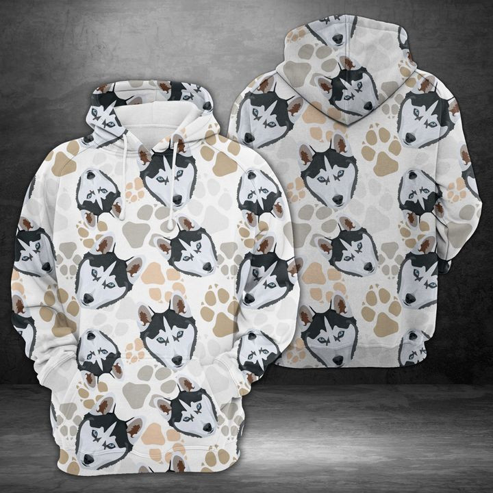 Dog Paws Husky 3D All Over Print Hoodie & Zip Hoodie