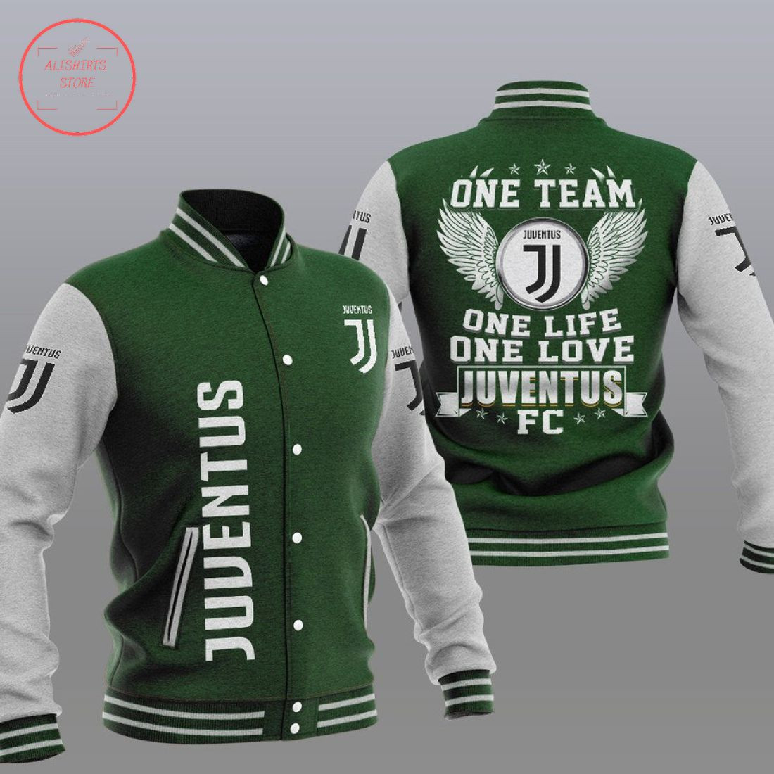 Juventus FC Green One Team Baseball Jacket