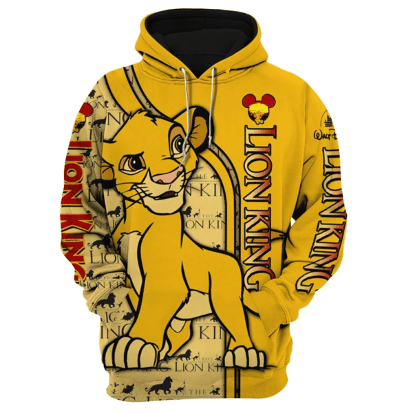 Simba The Lion King Walt Fan Gift, Cartoon Graphic Outfits Aop Hoodie, Zip Hoodie 2508