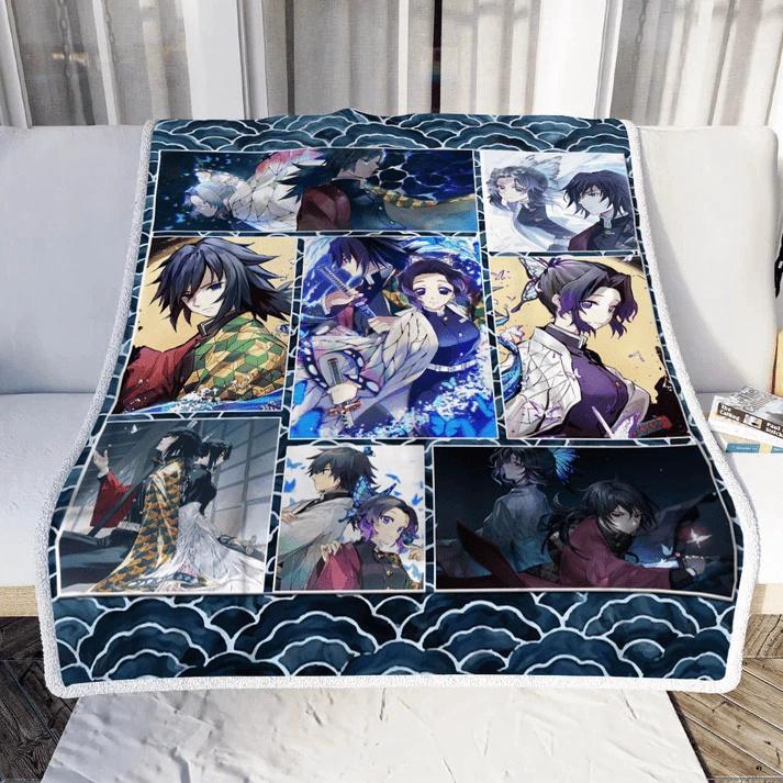 Demon Slayer Kimetsu Fleece Sherpa Blanket