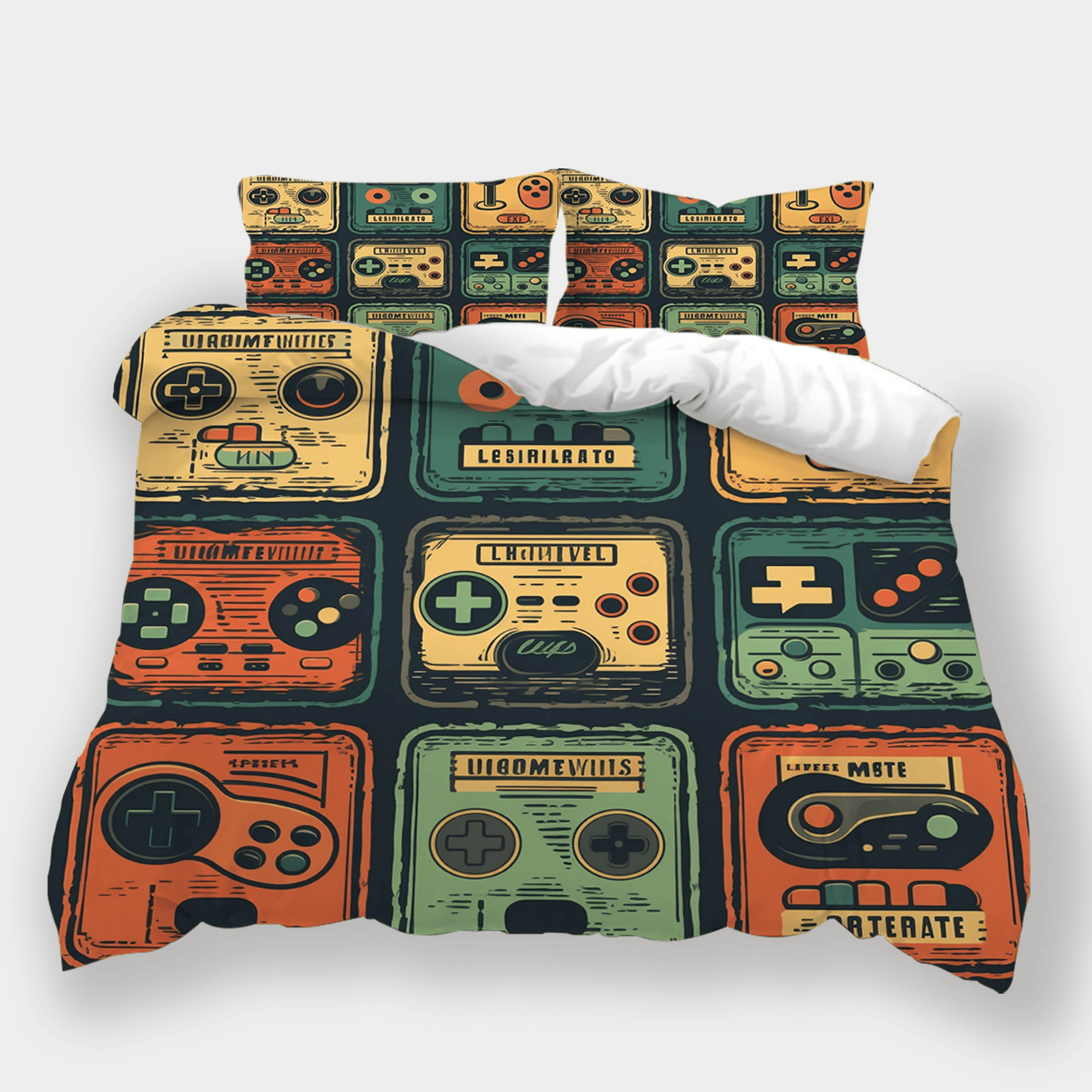 Game Bedding Set Game Handle Box Vintage Style Duvet Covers